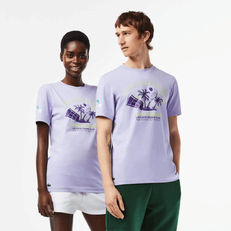 hombres Lacoste púrpura 3k0 camiseta sport miami edición abierta N6XZ2212