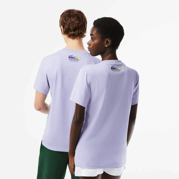 hombres Lacoste púrpura 3k0 camiseta sport miami edición abierta N6XZ2212
