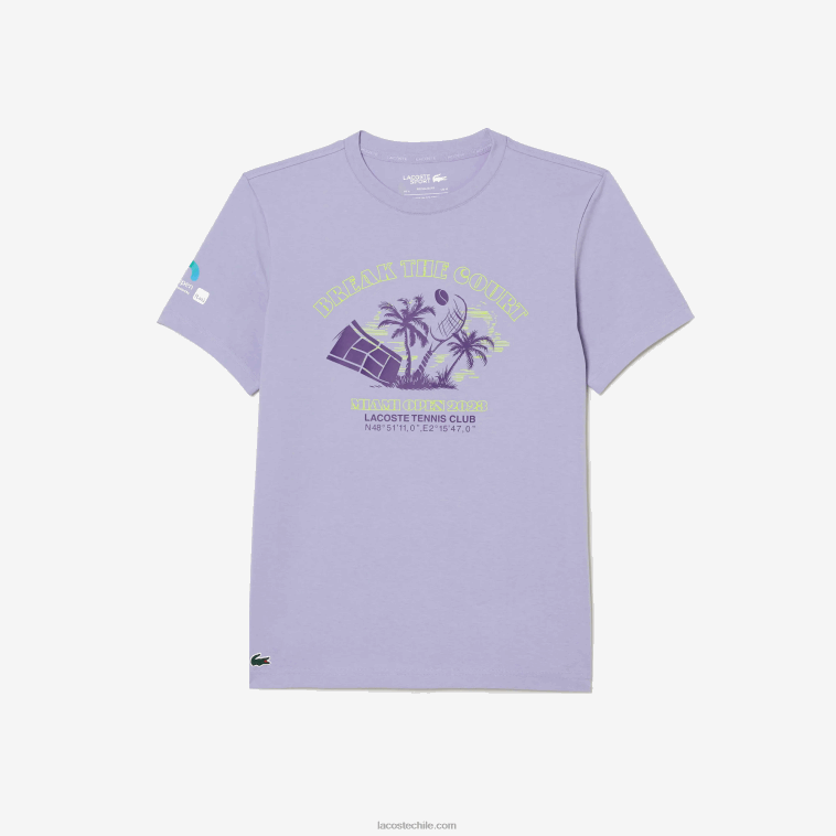 hombres Lacoste púrpura 3k0 camiseta sport miami edición abierta N6XZ2212