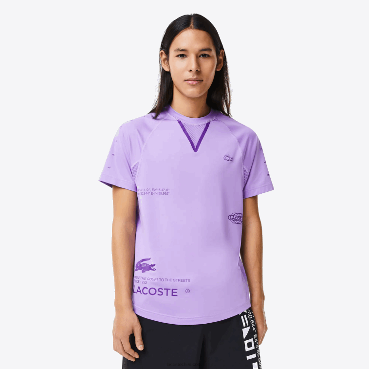 hombres Lacoste púrpura 6md playera deportiva de jersey elástico N6XZ2827