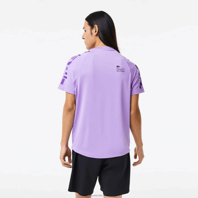 hombres Lacoste púrpura 6md playera deportiva de jersey elástico N6XZ2827