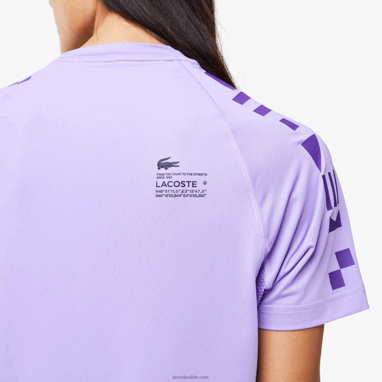 hombres Lacoste púrpura 6md playera deportiva de jersey elástico N6XZ2827