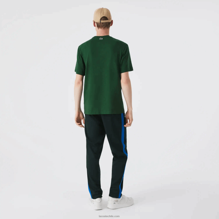hombres Lacoste verde 132 playera regular fit con monograma de la marca N6XZ2577