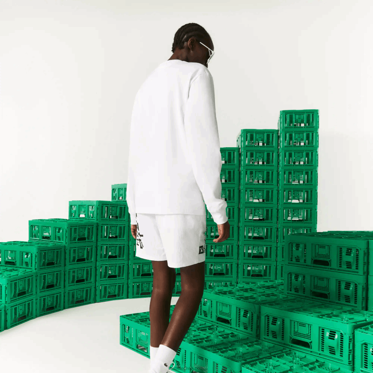 hombresblanco 001 camiseta lacoste x minecraft algodón orgánico N6XZ2939