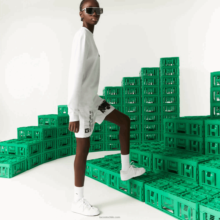 hombresblanco 001 camiseta lacoste x minecraft algodón orgánico N6XZ2939