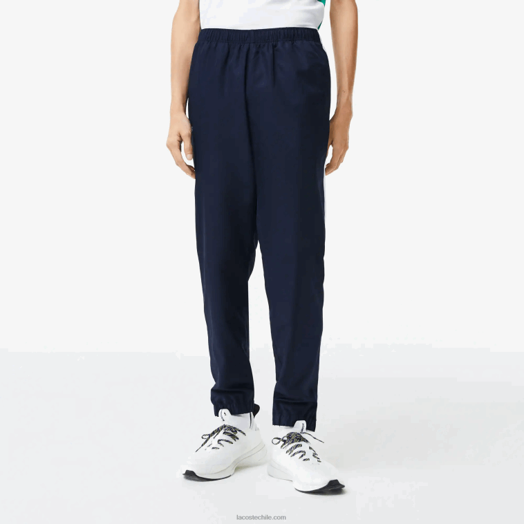 hombres Lacoste azul marino 423 chándal de tenis con estampado deportivo N6XZ21172