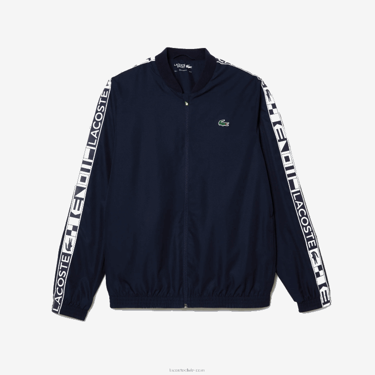 hombres Lacoste azul marino 423 chándal de tenis con estampado deportivo N6XZ21172