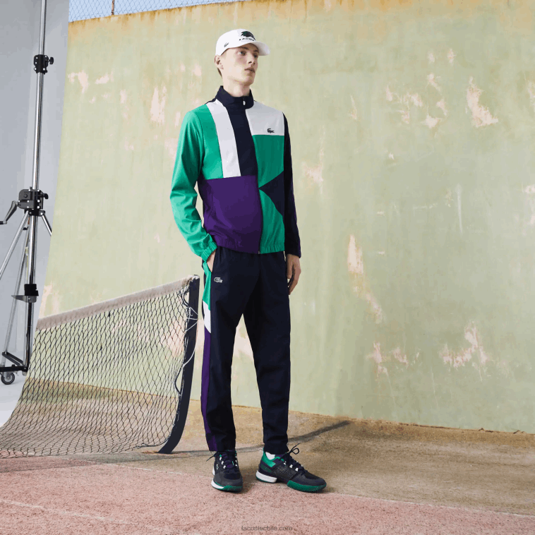 hombres Lacoste azul marino verde violeta blanco xsb chándal deportivo de tenis con estampado de cocodrilo N6XZ21145 hombres Lacoste azul marino verde violeta blanco xsb chándal deportivo de tenis con estampado de cocodrilo N6XZ21145