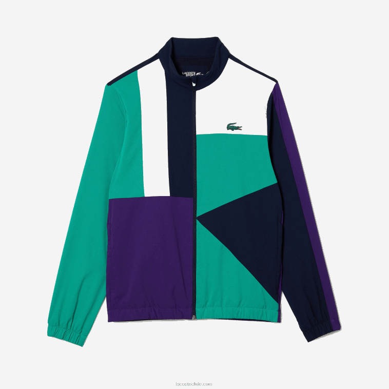 hombres Lacoste azul marino verde violeta blanco xsb chándal deportivo de tenis con estampado de cocodrilo N6XZ21145