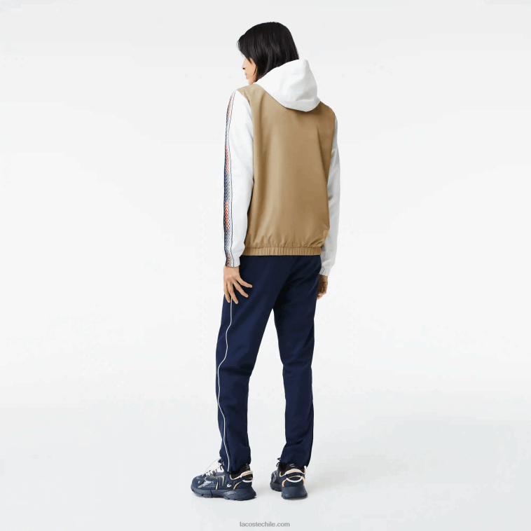 hombres Lacoste beige azul marino blanco 8x2 jogger de tenis regular fit N6XZ2342