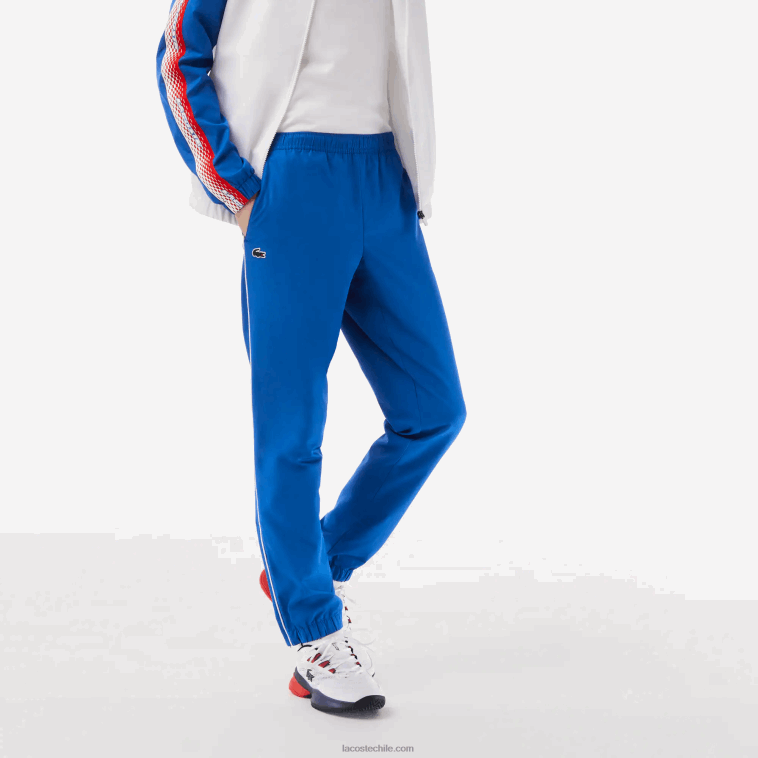 hombres Lacoste blanco azul blanco wmi jogger de tenis regular fit N6XZ2341