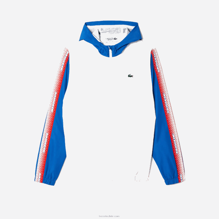 hombres Lacoste blanco azul blanco wmi jogger de tenis regular fit N6XZ2341