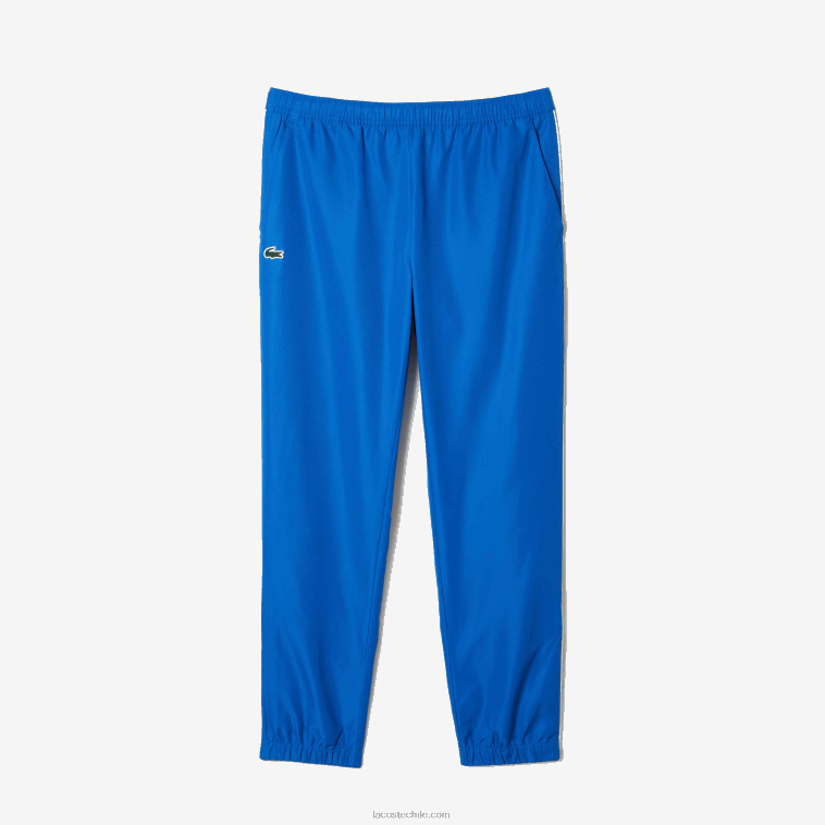 hombres Lacoste blanco azul blanco wmi jogger de tenis regular fit N6XZ2341