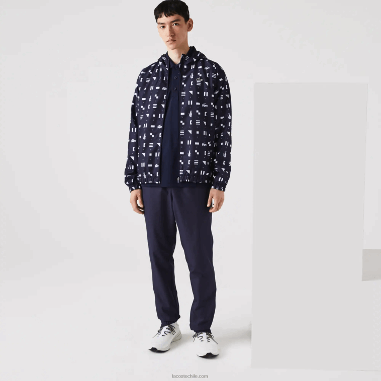 hombres Lacoste blanco azul marino r20 chándal deportivo de tenis N6XZ21194