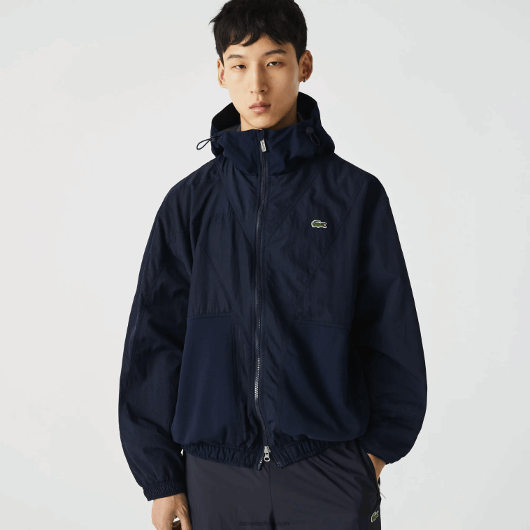 hombres Lacoste azul marino 5fs chamarra con cremallera y bloques de colores con logo gráfico en vivo N6XZ21315 hombres Lacoste azul marino 5fs chamarra con cremallera y bloques de colores con logo gráfico en vivo N6XZ21315