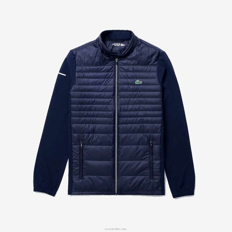 hombres Lacoste azul marino 5fs chamarra de golf acolchada resistente al agua, ligera y deportiva N6XZ21302