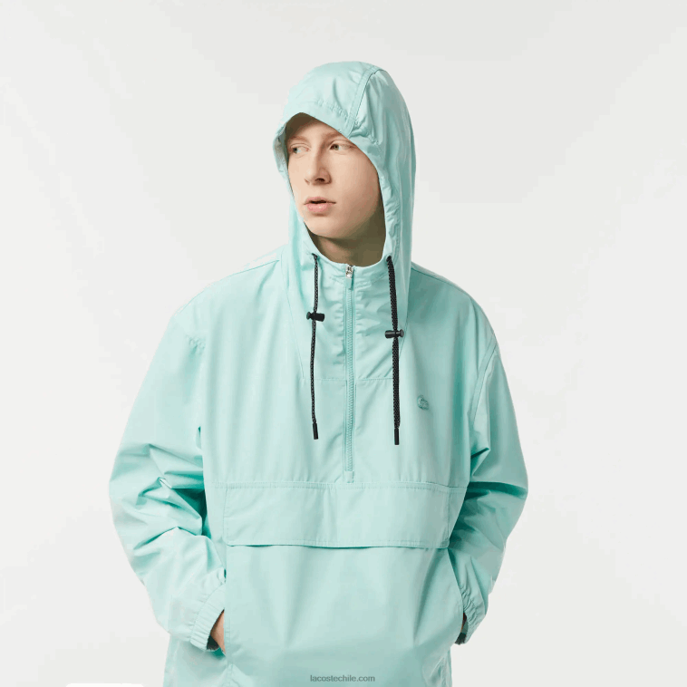 hombres Lacoste menta lgf chamarra corta con capucha N6XZ2393