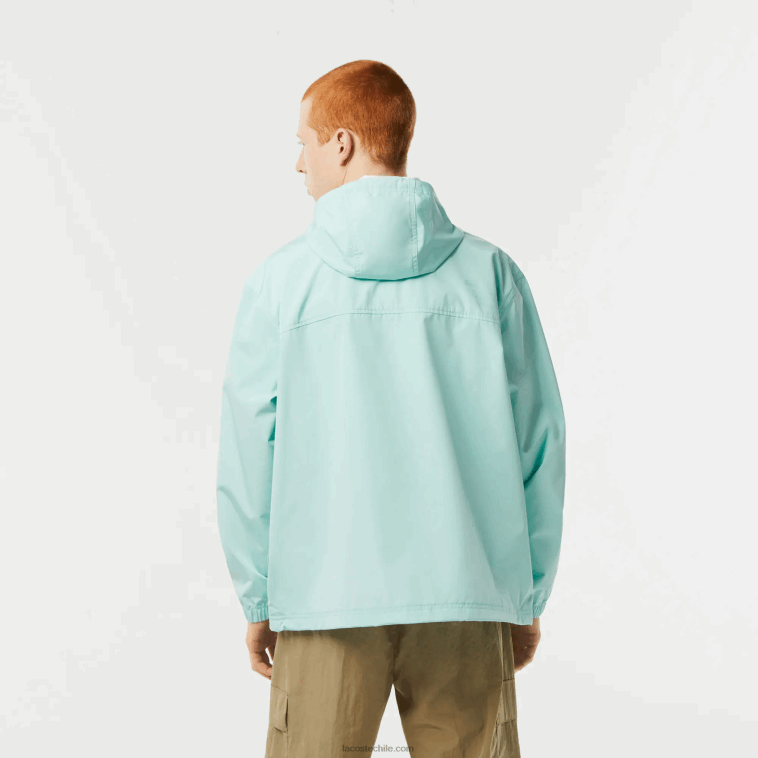 hombres Lacoste menta lgf chamarra corta con capucha N6XZ2393