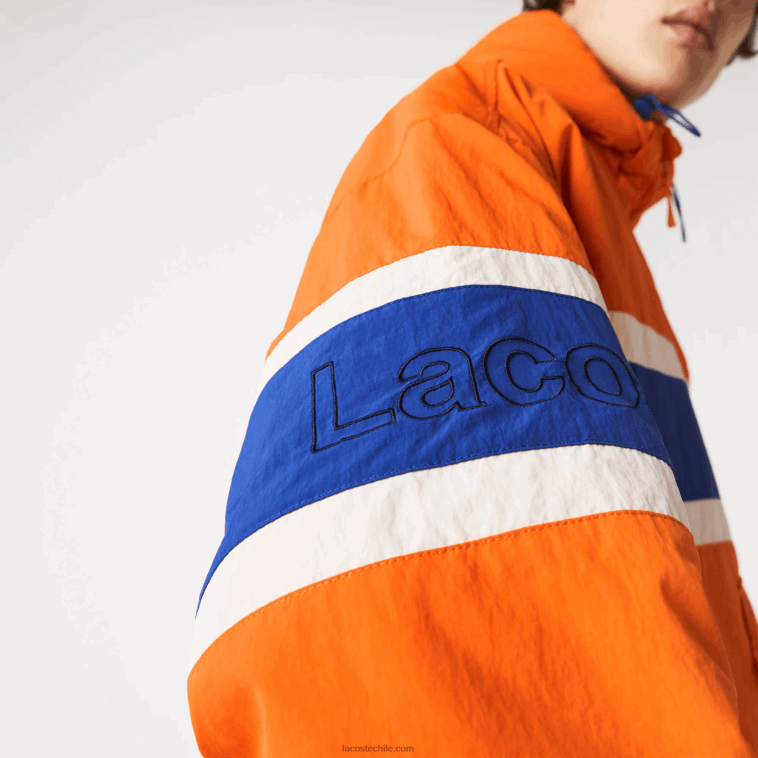 hombres Lacoste naranja azul beige 0d8 l!ve chamarra tipo jersey acolchada N6XZ21300