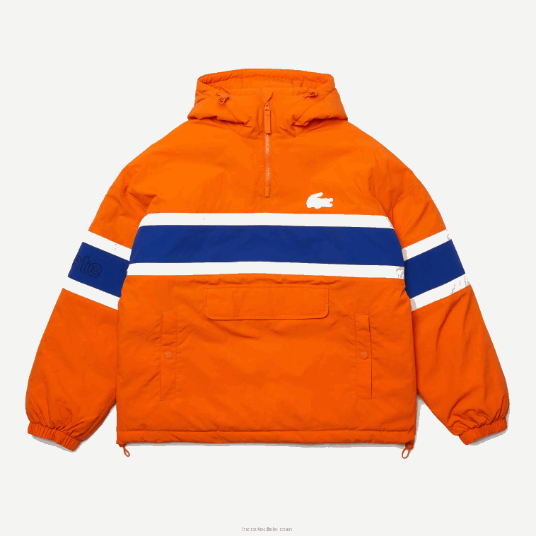 hombres Lacoste naranja azul beige 0d8 l!ve chamarra tipo jersey acolchada N6XZ21300