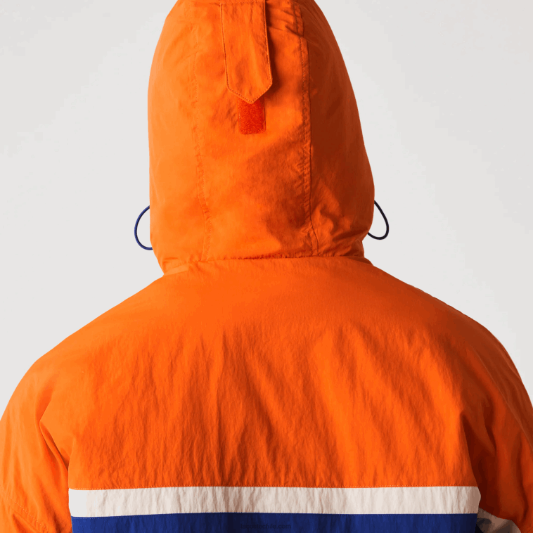 hombres Lacoste naranja azul beige 0d8 l!ve chamarra tipo jersey acolchada N6XZ21300