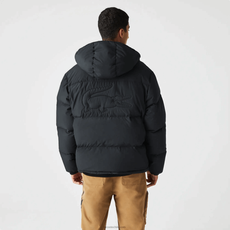hombres Lacoste negro 031 chamarra acolchada repelente al agua N6XZ21210