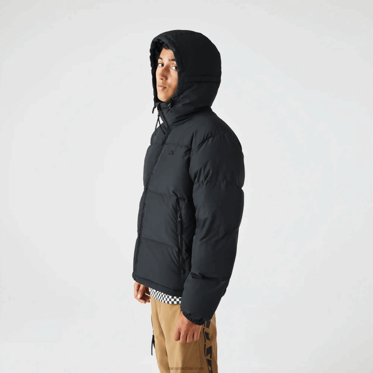 hombres Lacoste negro 031 chamarra acolchada repelente al agua N6XZ21210