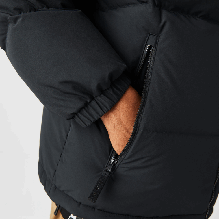 hombres Lacoste negro 031 chamarra acolchada repelente al agua N6XZ21210