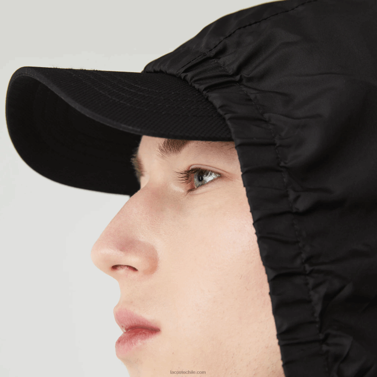hombres Lacoste negro 031 chamarra corta resistente al agua con cremallera N6XZ21314