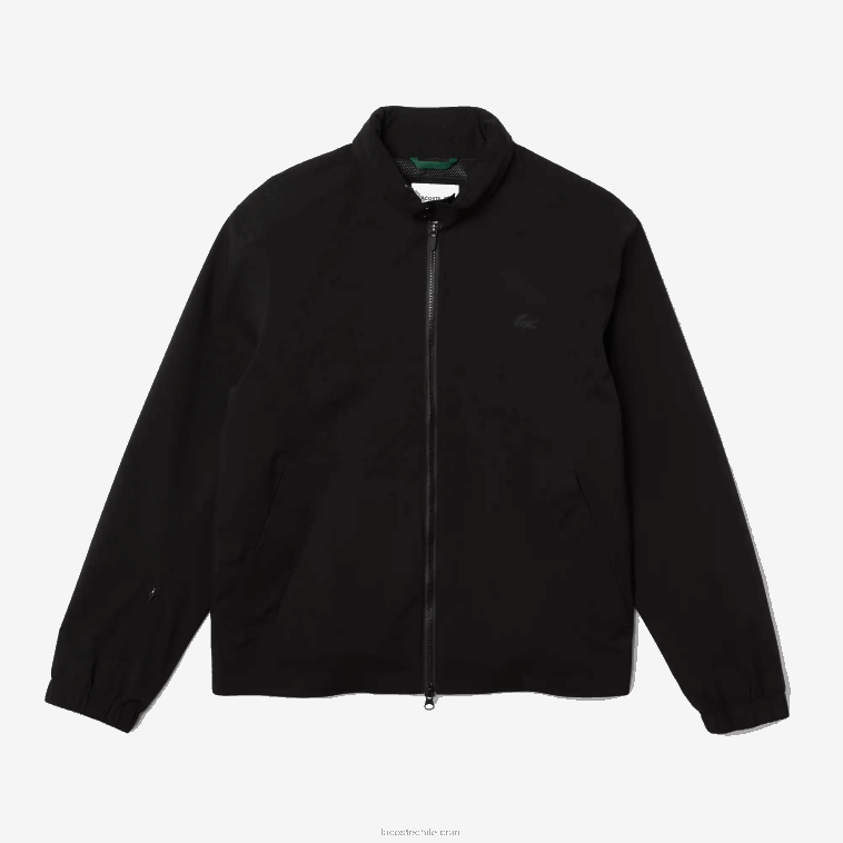 hombres Lacoste negro 031 chamarra corta resistente al agua con cremallera N6XZ21314