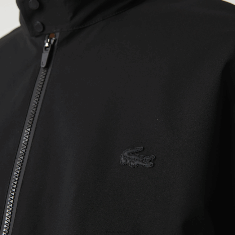 hombres Lacoste negro 031 chamarra corta resistente al agua con cremallera N6XZ21314