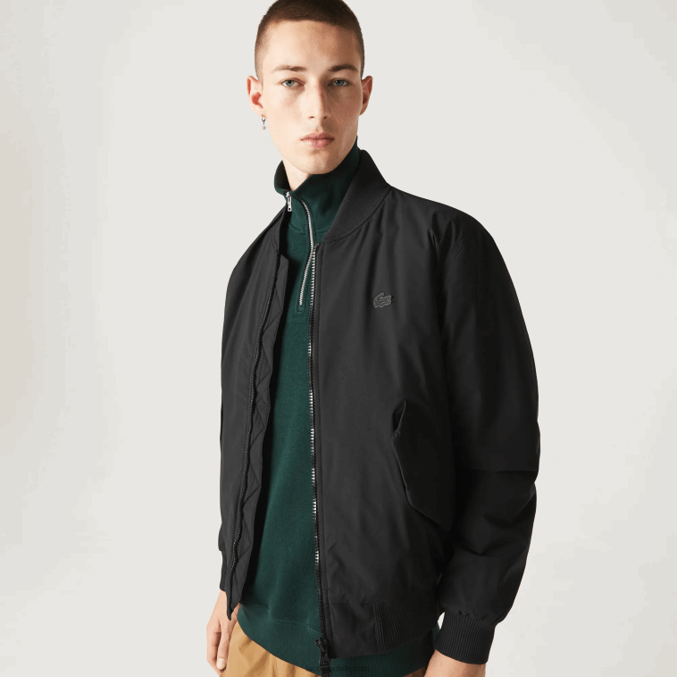 hombres Lacoste negro 031 chaqueta bomber acolchada con aislamiento N6XZ21242 hombres Lacoste negro 031 chaqueta bomber acolchada con aislamiento N6XZ21242