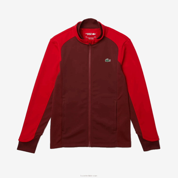 hombres Lacoste rojo burdeos 6hj chaqueta térmica deportiva de golf N6XZ21076