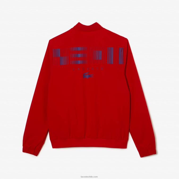 hombres Lacoste rojo púrpura trf chamarra sport x novak djokovic N6XZ21266