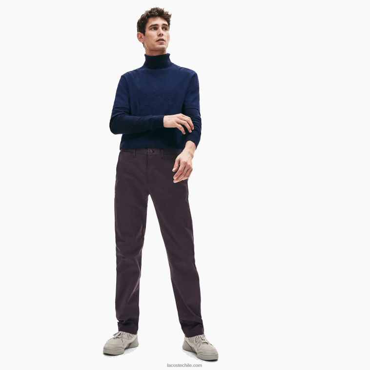 hombres Lacoste azul marino 166 pantalones chinos de algodón elástico N6XZ21656 hombres Lacoste azul marino 166 pantalones chinos de algodón elástico N6XZ21656