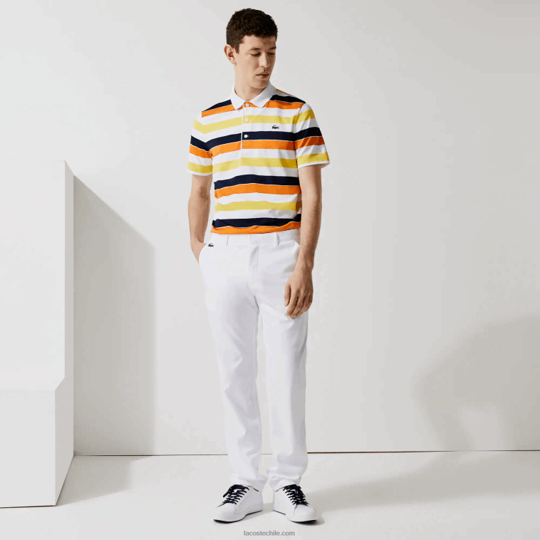 hombres Lacoste blanco 001 pantalones chinos deportivos elásticos de golf N6XZ21641