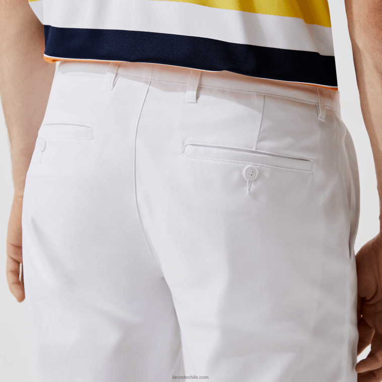 hombres Lacoste blanco 001 pantalones chinos deportivos elásticos de golf N6XZ21641