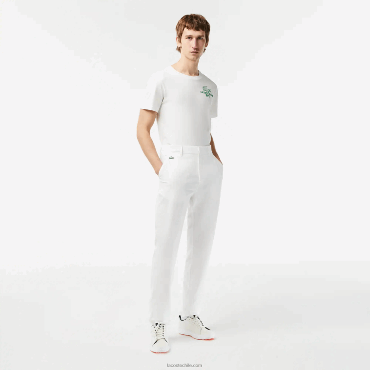 hombres Lacoste blanco 70v pantalones chinos de golf elásticos deportivos N6XZ2421 hombres Lacoste blanco 70v pantalones chinos de golf elásticos deportivos N6XZ2421
