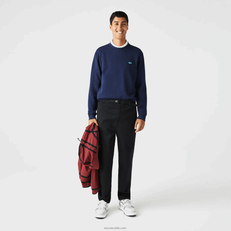 hombres Lacoste negro 031 chinos de gabardina de algodón orgánico N6XZ21587 hombres Lacoste negro 031 chinos de gabardina de algodón orgánico N6XZ21587