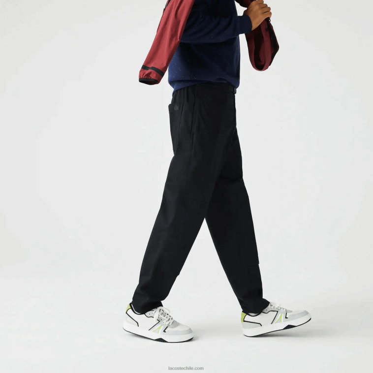 hombres Lacoste negro 031 chinos de gabardina de algodón orgánico N6XZ21587