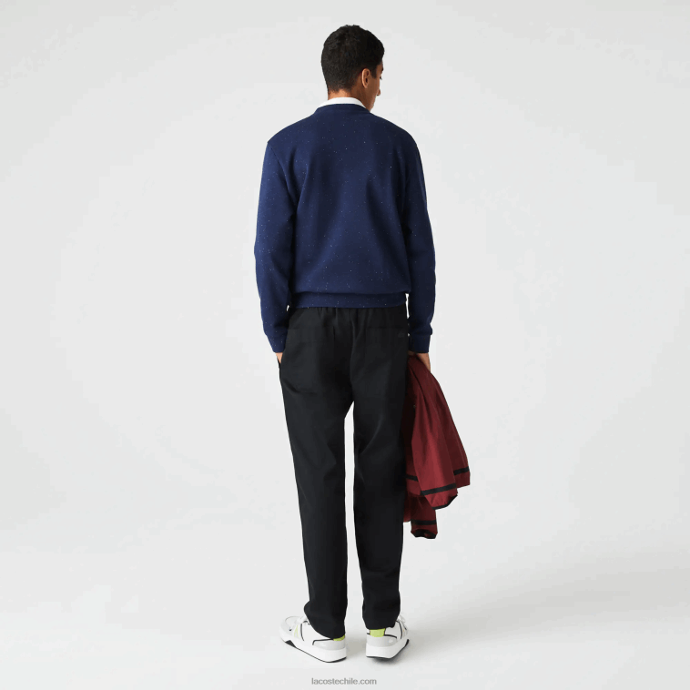 hombres Lacoste negro 031 chinos de gabardina de algodón orgánico N6XZ21587