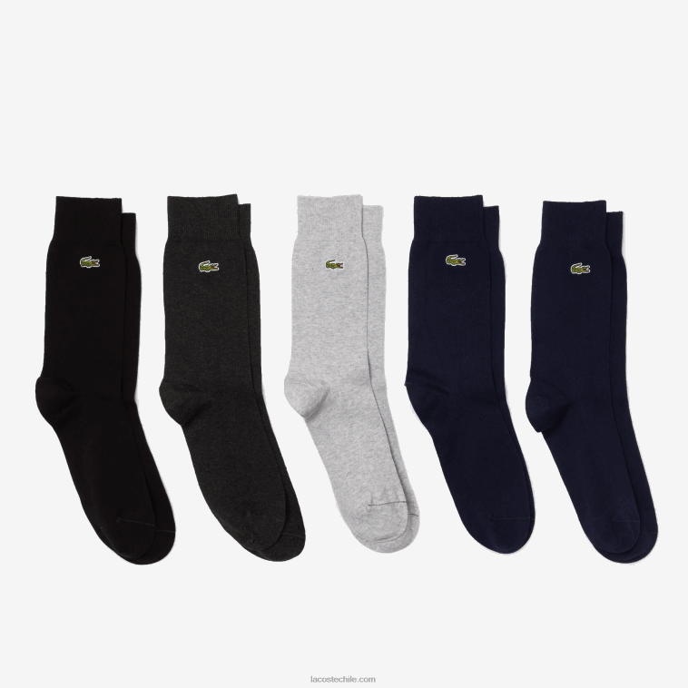hombres Lacoste azul marino chine gris negro c0u Pack de cinco calcetines de corte alto de algodón orgánico N6XZ2531 hombres Lacoste azul marino chine gris negro c0u Pack de cinco calcetines de corte alto de algodón orgánico N6XZ2531