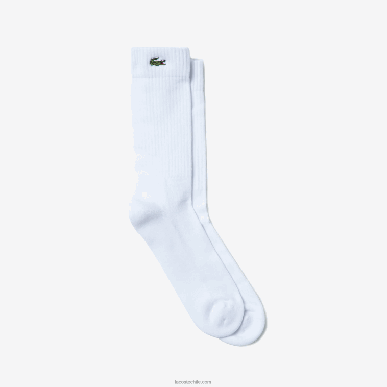 hombres Lacoste blanco 001 calcetines deportivos de corte alto de algodón elástico N6XZ21934 hombres Lacoste blanco 001 calcetines deportivos de corte alto de algodón elástico N6XZ21934