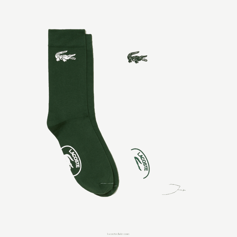 hombres Lacoste blanco verde x0n paquete de dos pares de calcetines de algodón orgánico hechos en Francia N6XZ2522 hombres Lacoste blanco verde x0n paquete de dos pares de calcetines de algodón orgánico hechos en Francia N6XZ2522