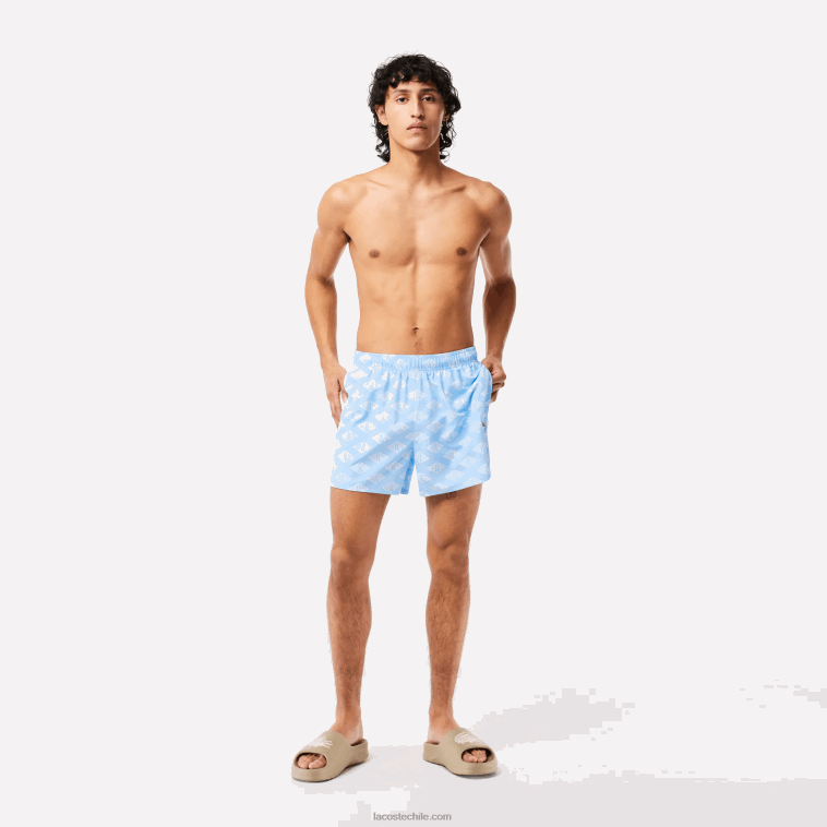 hombres Lacoste azul blanco fv2 bañador con estampado de monograma de dos tonos N6XZ2529 hombres Lacoste azul blanco fv2 bañador con estampado de monograma de dos tonos N6XZ2529