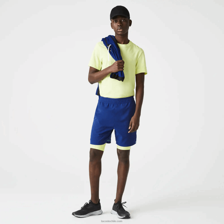 hombres Lacoste azul llamativo amarillo blanco 8q6 shorts deportivos a capas N6XZ21544 hombres Lacoste azul llamativo amarillo blanco 8q6 shorts deportivos a capas N6XZ21544