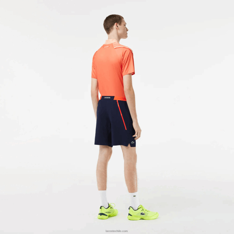 hombres Lacoste azul marino 166 pantalones cortos tenis x novak djokovic N6XZ2408