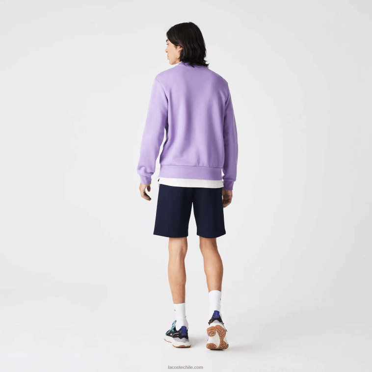 hombres Lacoste azul marino 166 shorts de felpa cepillada con bandas estampadas N6XZ21496