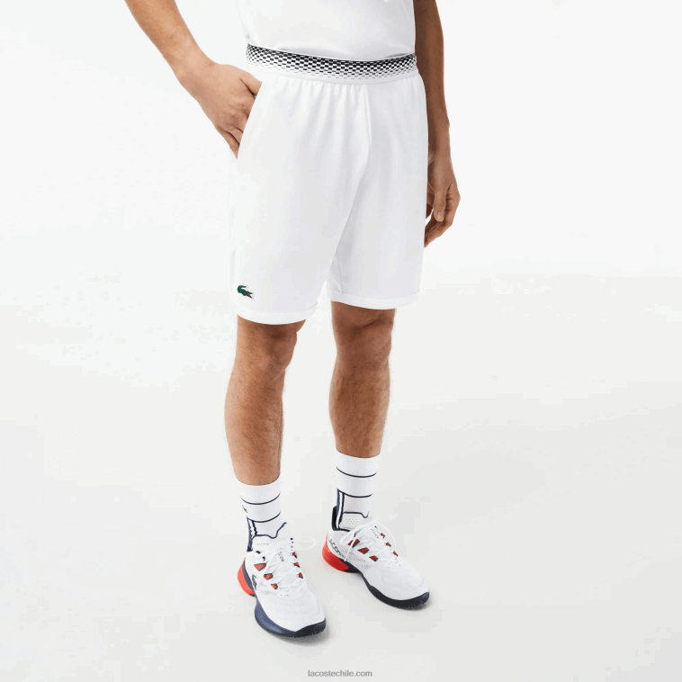 hombres Lacoste blanco 001 tenis x daniil medvedev pantalones cortos de malla N6XZ2428