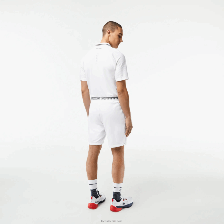 hombres Lacoste blanco 001 tenis x daniil medvedev pantalones cortos de malla N6XZ2428